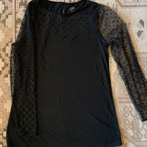 Sheer polkadot loft T-shirt